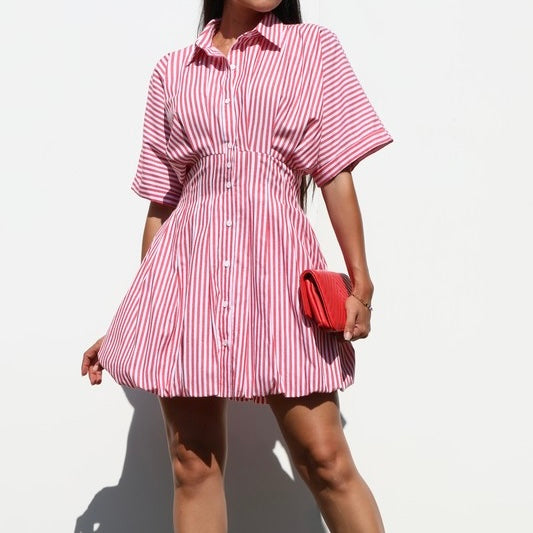 Cindy Stripe Bubble Dress