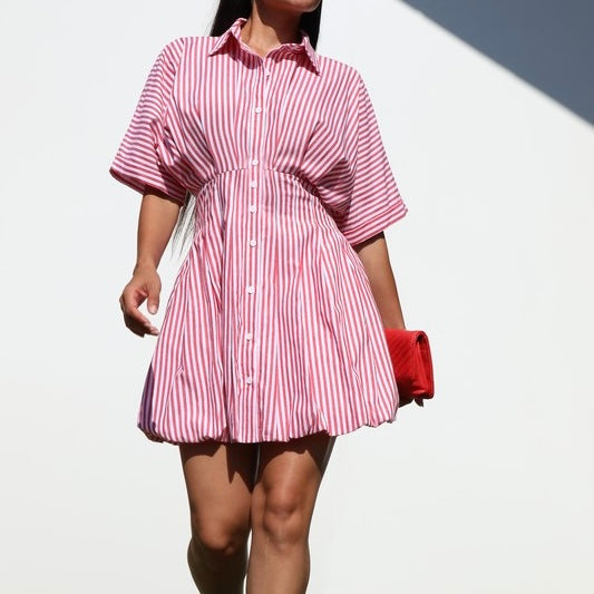 Cindy Stripe Bubble Dress