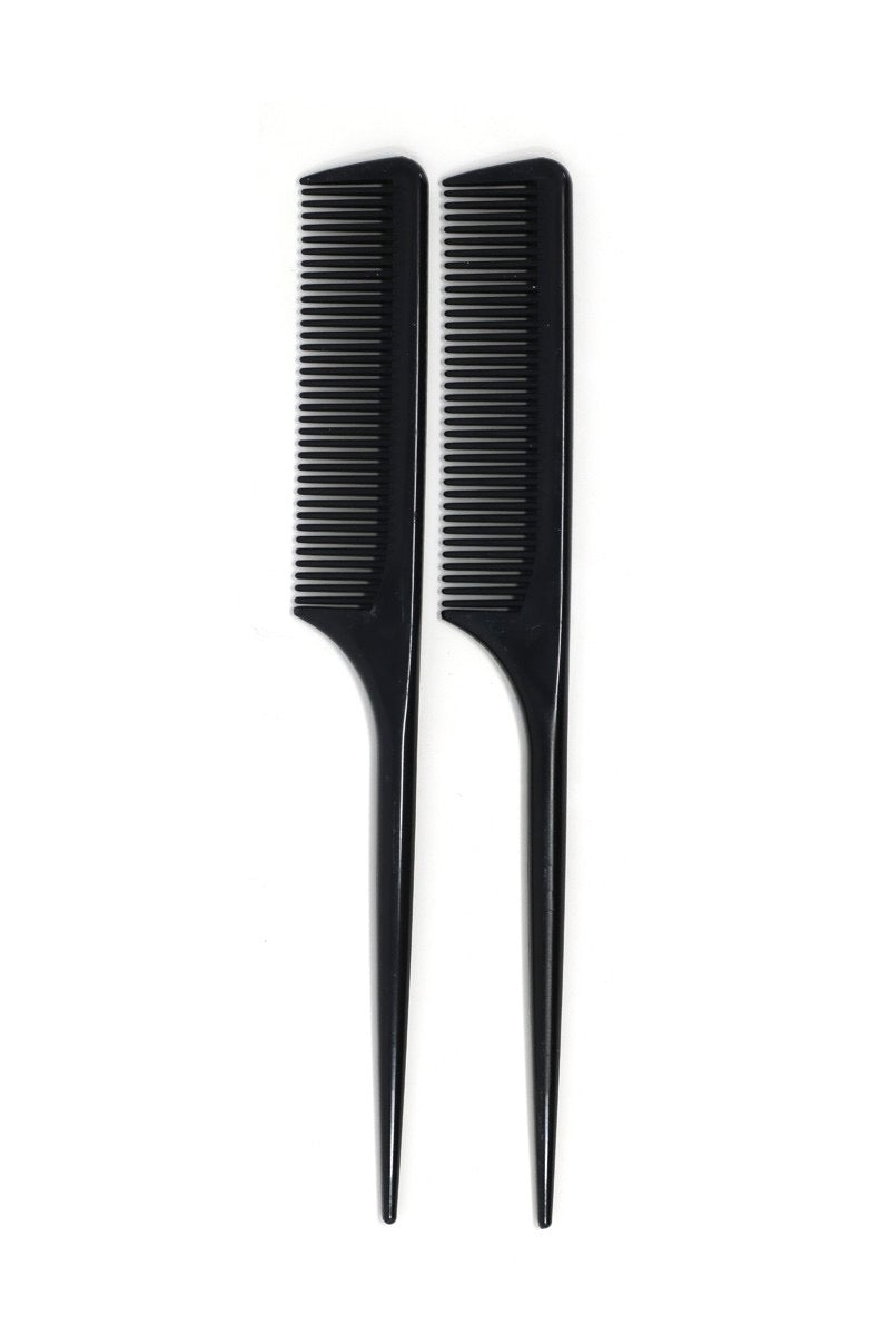 Jumbo Rat Tail Comb Set Black