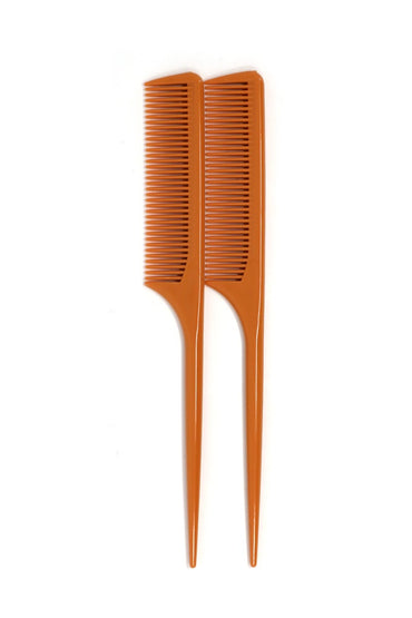 Jumbo Rat Tail Comb Set Brown