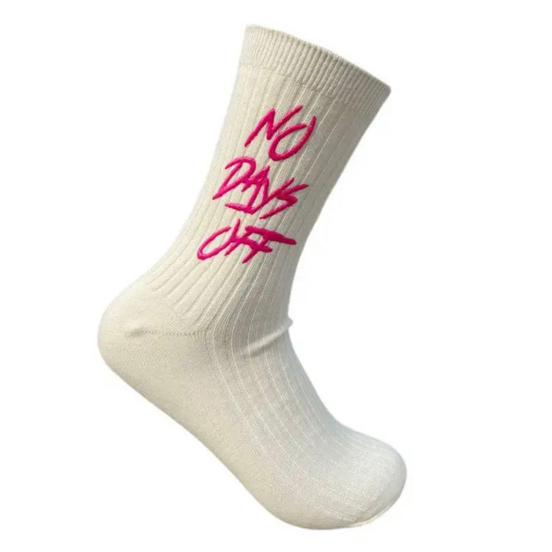 ‘No Days Off’ Socks (White)