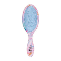 Pink & Blue Marble Design Hair Brush - Wet Brush Front