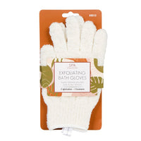 White Exfoliating Bath Gloves