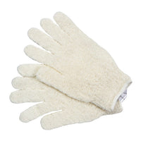 White Exfoliating Bath Gloves 2