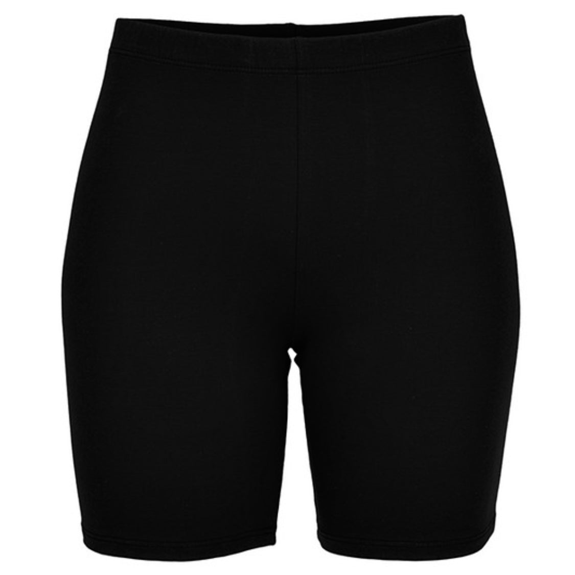 Black Cotton Biker Shorts 