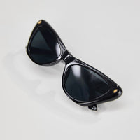 Black Cat Eye Sunglasses + Gold Details Flat