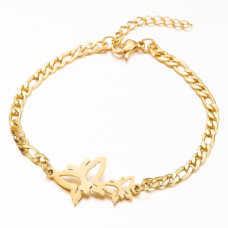 Gold Plated Butterfly Bracelet 