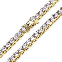 Gold TennGold Plated CZ Stone Tennis Bracelet Close Upis Bracelet - Donatella's Choice