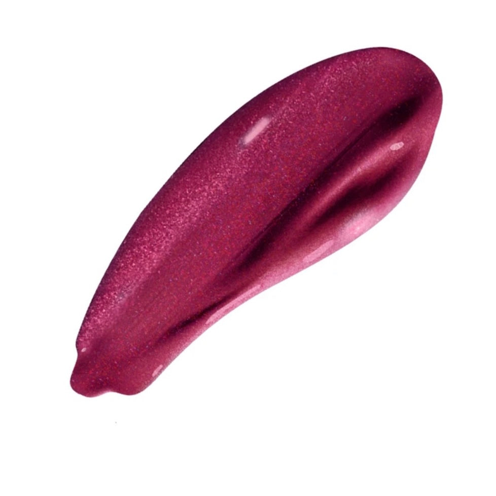 L.A Girl Glossy Plumping Lipgloss in the shade, Grand. Burgundy shimmer tone.