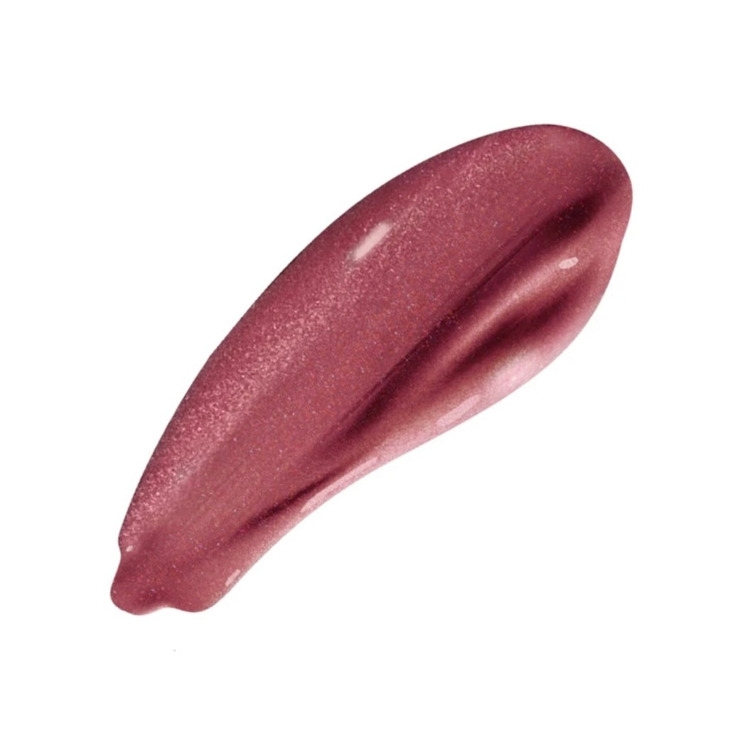 L.A Girl Glossy Plumping Lipgloss in the shade, Lavish. Brown, nude, purple, pink shimmer tone.