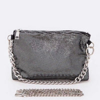 Black Purse + Silver Sequin & Silver Cain-Details 