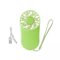 Mini Portable Rechargeable Fan + Wristband & Charger Lime Green