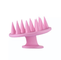 Rubber spike shampoo brush with rubber handle. Light Pink. 