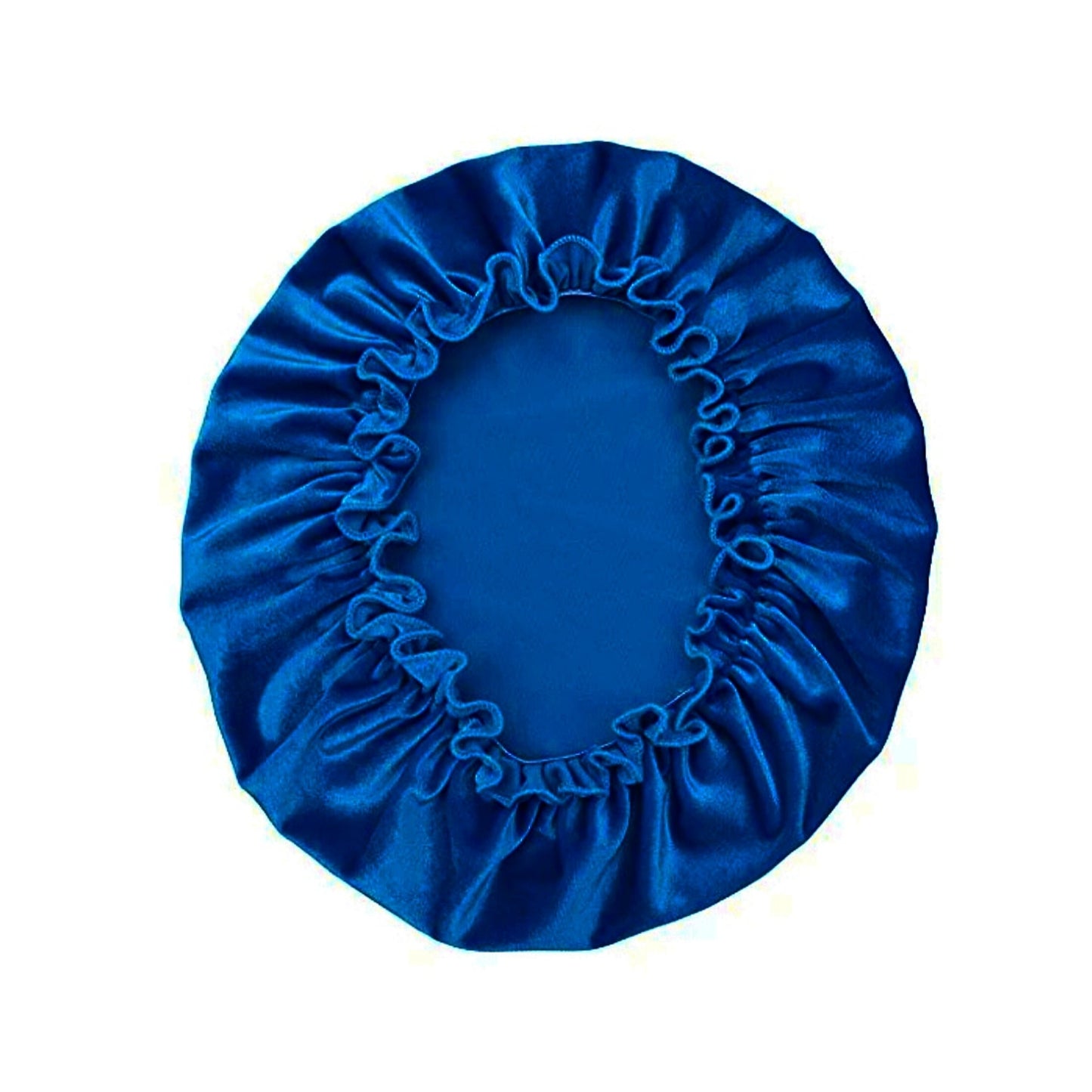 Royal Blue Wavy Band Velour Bonnet