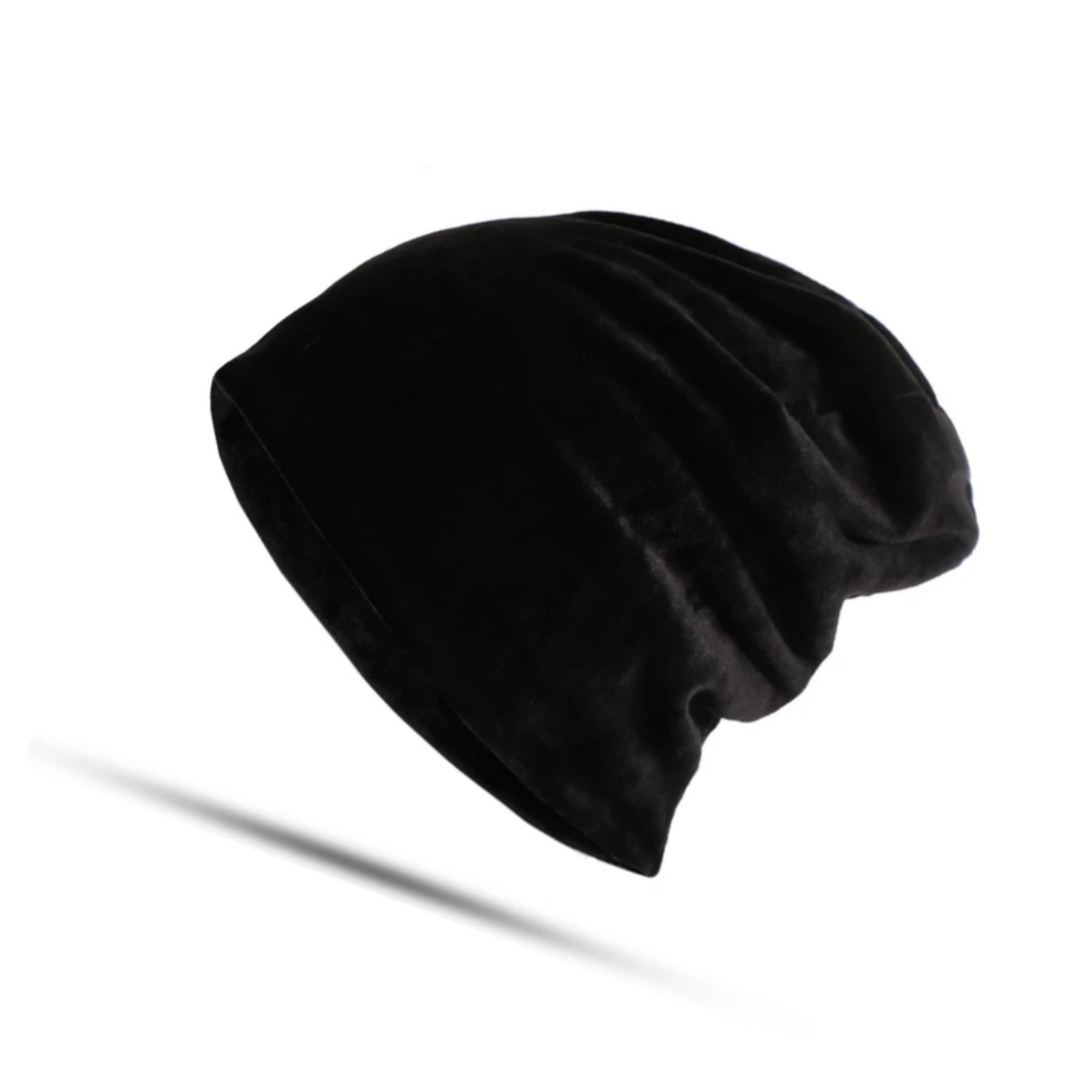 Soft Black Velour Hat 